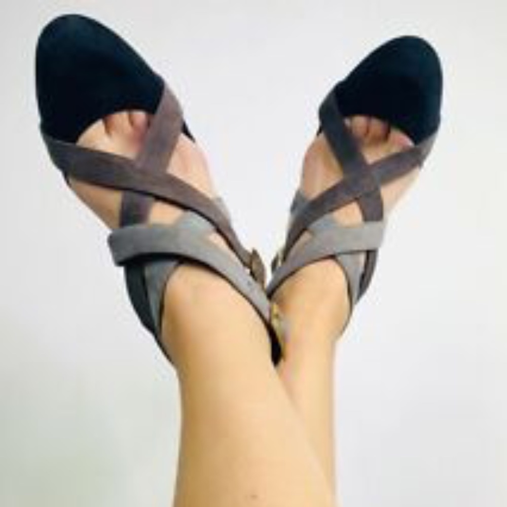 NWOB Loeffler Randall Suede  Strappy Heels, 6.5